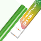 HTVRONT HTV Vinyl Rolls Heat Transfer Vinyl - 12" x 5ft Fruit Green HTV Vinyl for Shirts, Iron on Vinyl for All Cutter Machine - Easy to Cut & Weed for Heat Vinyl Design (Fruit Green)