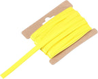 MECCANIXITY Double Fold Bias Tape for Sewing 1/3 Inch x 6 Yards Satin Pre-fold Continuous Binding Tape for Seaming Quilting Hemming Binding DIY Crafts, Yellow