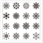 CHGCRAFT Polymer Clay Texture Sheets Winter Snowflakes Silicone Texture Stamp Christmas Clay Texture Mat Modeling Pattern Pad Texture Sheets for Polymer Clay Making Earrings Jewelry 5.5x5.5inch