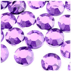 The Crafts Outlet 72pc Flatback Acrylic Rhinestones Round 20mm - Jet Black