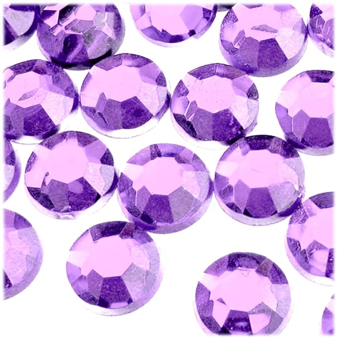 The Crafts Outlet 72pc Flatback Acrylic Rhinestones Round 20mm - Jet Black
