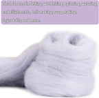 Wool Roving Bulk - 8.82oz Super Wool Chunky Yarn, Wool Roving Top for Needle Felting, Soft Felting Wool Supplies for Hand Spinning, Felting, Blending, Weaving and DIY Craft