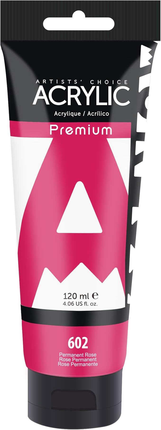 AUREUO Permanent Rose Acrylic Paint, 4 Fl Oz / 120ml Single Tube, Rich Pigment Art Craft Paints for Canvas, Rocks, Wood, Ceramic, Fabric - Art Supplies for Beginners, Professionals, Artists