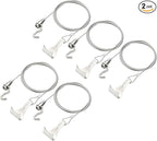 uxcell 2Pcs Picture Hanging Wire Kit, 3 m x 1.5 mm Heavy Duty Picture Hangers Adjustable Wire Rope with S-Hooks and Loop, Load 35kg/77.1 lbs for Hanging Mirrors Light Lamp Artwork