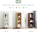 IOTXY Open Cube Low Bookcase - 3-Tier Freestanding Storage Display Cabinet Organizer with Legs for Home Office, 3-Cubes Open Shelf Short Bookshelf, Oak