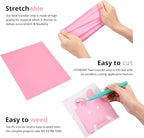HTVRONT Pink HTV Heat Transfer Vinyl Bundle: 11 Pack 12" x 10" Iron on Vinyl for T-Shirt, Heat Transfer Vinyl for Silhouette Cameo or Heat Press Machine