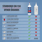 Premium Grade Cyanoacrylate (CA) Medium Super Glue by Starbond - 16 oz. Complete Refill KIT (453g) - with Extra Bottles, Caps, Microtips - for Woodturning, Pen Turning, Hobby, Lapidary, Acrylic Nails