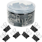 80 PCS Binder Clips, 1inch 25mm Binder Clips, Paper Clamps Medium Size for Office, Home, School, Document Organizing (1 inch)