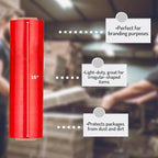 PSBM Red Stretch Wrap, 15 Inch x 1476 Feet, 144 Pack, Tinted Pre-Stretched Shrink Wrap Film for Moving, Packaging, Pallet Wrapping