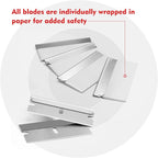 WORKPRO 200-Pack Single Razor Edge Blades, Industrial Scraper Razor Blades, High Carbon Steel One Edge Razor Blades
