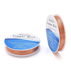 Adabele 295 Feet Premium Tarnish Resistant Round Bare Raw Jewelry Copper Wire Beading Wire Spool Bulk (0.5mm/24 Gauge) for DIY Craft Jewelry Making BF287-5