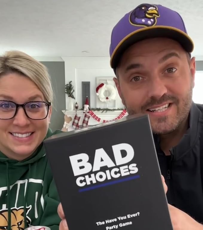 BAD CHOICES Party Game - The Have You Ever? Game - Hilarious Adult Card Game for White Elephant Parties and Board Games Night with Your Friends