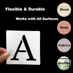6 Inch Alphabet Letter Stencils for Painting - 70 Pack Letter and Number Stencil Templates with Signs for Painting on Wood, Reusable Letters and Numbers Stencils for Chalkboard Wood Signs & Wall Art
