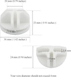 10Pcs Wire Cube Connectors, White Wire Cube Storage Connectors Half Buckle Wire Grid Cube Shelf Plastic Connectors for Wire Cube Storage Shelving Unit and Modular Closet Organizer, SATONBEYI