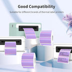 2.25"x1.25" Direct Thermal Labels, Holographic Thermal Printer Labels for Barcode, Self-Adhesive Address Shipping Thermal Label Stickers-1 Roll, 300 Labels, Holographic Purple