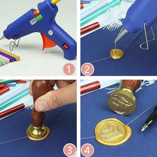 30 Pieces 7mm Sealing Wax Sticks for Glue Gun,PORXFLY Mini Wax Seal Sticks Great for Seals Stamp,Cards Envelopes,Wedding Invitations,Gift Wrapping,Wine Packages (Bondi Blue)
