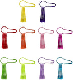 Colorful Metal Knitting Pins Stitch Markers Pear Shape Safety Pins for Sewing Clothing DIY Craft Making with Storage Box Knitting Counter Crochet Needle Clip Ring(10 colors-500pcs)