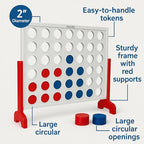 Bolaball 4 in a Row Tabletop Game – 1.8 Ft 4 to Score Game for Kids & Adults, Indoor/Outdoor Family Yard, Portable Party for Home, Picnic & Travel, Plastic Version.