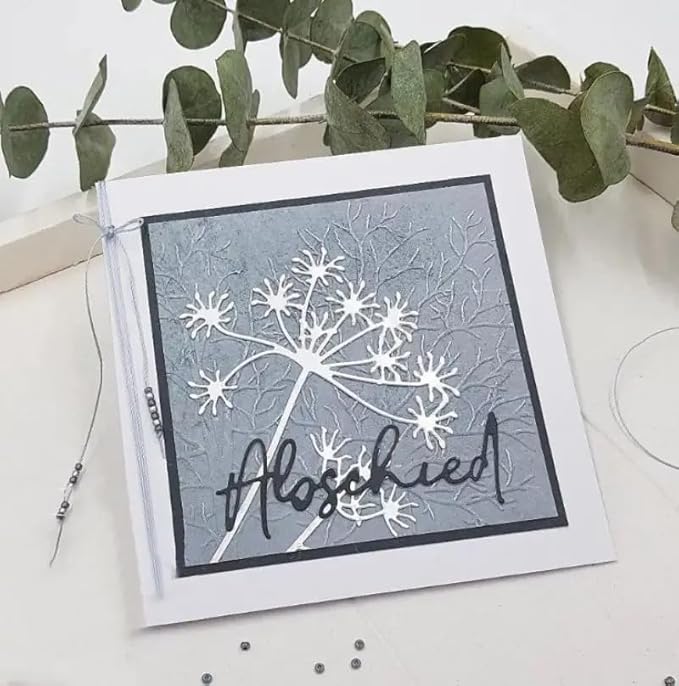 Lapoo 3D Backgrounds Frame Metal Cutting Die for Scrapbooking, New Cutting Dies DIY Album Card Making Decor Paper Craft Metal Die Cuts Party Wedding Decorations (Blowball 4.1 x 3.5 in)