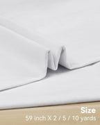 HOTGODEN Light Weight 100% Cotton Muslin Fabric: 59 inch x 2,5,10 Yards Bleached Muslin Linen Fabric Material for Sewing Material Apparel Cloth