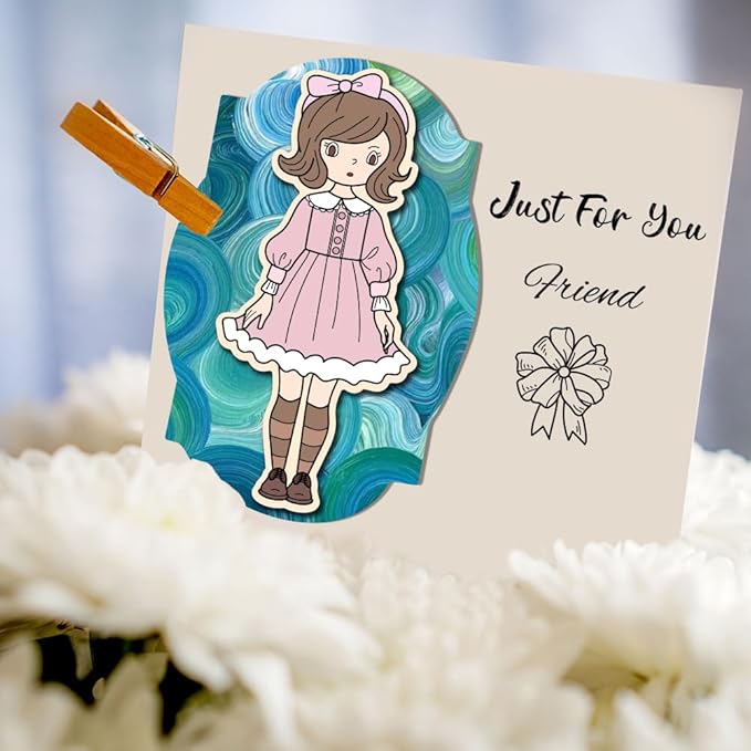 Fashion Girls Clear Stamps 6.3x4.3 Friendship Word Rubber Stamp Flower Silicone Stamps Star Heart Transparent Stamps for DIY Scrapbooking Card Making Photo Album Decor