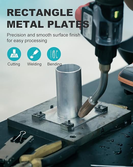 4 Pcs 20 Gauge Steel Sheet Metal 12" x 6" Cold Rolled Steel Plate Sheet Metal Weldable for DIY Projects, Industrial, Professional