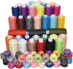 72Pcs 36 Colors Sewing Thread Set with Matching Prewound Bobbin Threads and Case, 550 Yards per Polyester Thread, Popular Colors for Hand & Machine Sewing