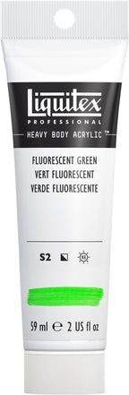 Liquitex Professional Heavy Body Acrylic Paint, 2-oz (59ml) Tube, Fluorescent Green