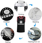 JANDJPACKAGING Black Heat Transfer Vinyl for T- Shirts- 10 Sheets,10"x12" Black HTV Iron On Vinyl for Cricut and Silhouette Cameo Including Teflon Sheet