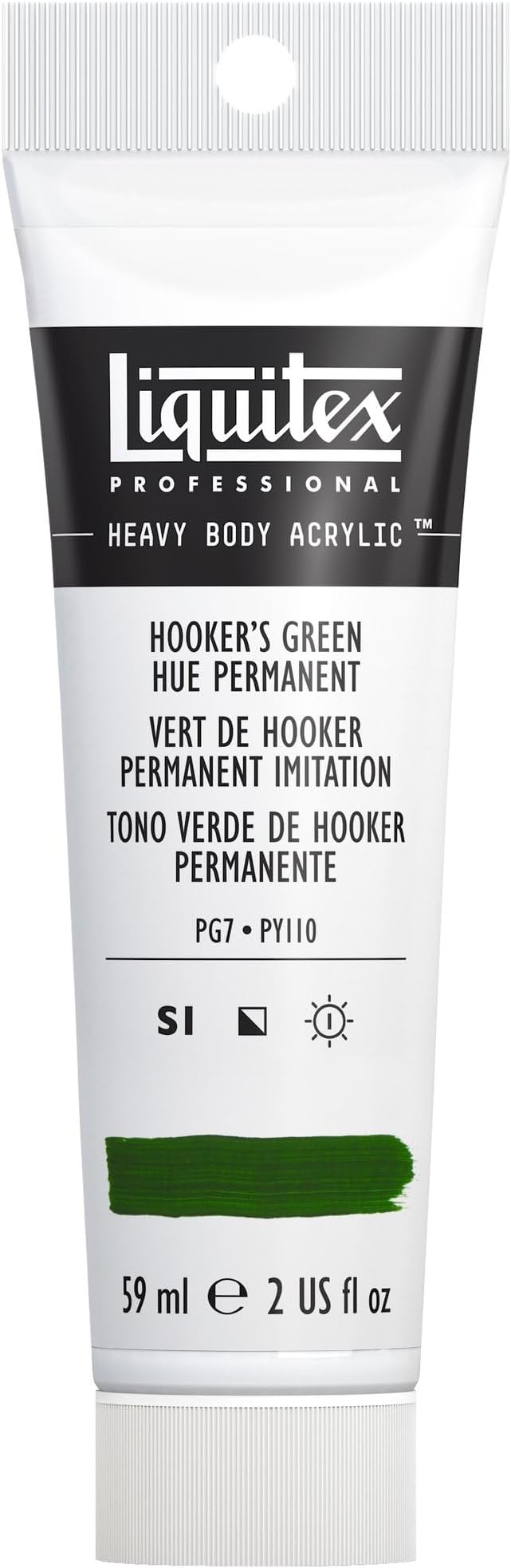 Liquitex Professional Heavy Body Acrylic Paint, 2-oz (59ml) Tube, Hooker’s Green Hue Permanent