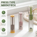 New Sewing Needle Case, Hand Sewing Needle Sewing Tool Set Threader Unthreader Tool, Upgrade Multi-Purpose Large-Eye Stitching Needle and Thread Kit for Leather (White)