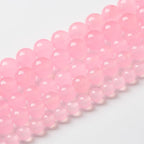 90pcs Natural Light Pink Chalcedony Stone Beads for Jewelry Making - Energy Healing Power Stone DIY Bracelet Necklace Accessories - 15" (4mm, Light Pink Chalcedony)