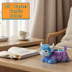 Animal Resin Molds Silicone 3D Cute Cow Epoxy Resin Plaster Candle Holder Wax Molds for Candle Making, Art Crafts DIY Unique Display Home Decor