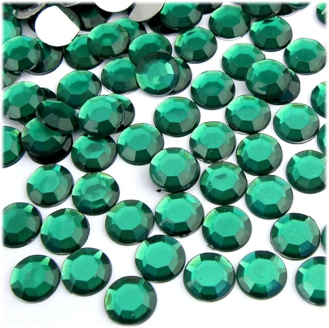 The Crafts Outlet 144pc Rhinestones Round 10mm - Flatback Light Blue LBL