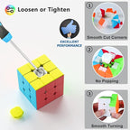 Full Size 3x3x3 Speed Cube Set, 2.2in Puzzle Party Favors Toy Stickerless Magic Cube Set, School Classroom Prize for Students, Birthday Party Stocking Stuffers Gifts for Kids Teens Adults(6 Pack)
