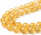 4mm 90Pcs Natural Citrine Beads for Jewelry Making Gemstone Round Loose Beads DIY Bracelet Necklace (Citrine, 4mm)