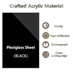 Egofine 8" x 10" Black Plexiglass Sheets 12 Pack 0.04 Inch Cast Acrylic Sheet Thick for DIY Craft Projects, Painting, Photography, Sign, Display Stand, Home Decor, Easy to Cut