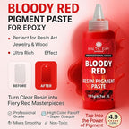 Bloody Red Epoxy Resin Pigment Paste XL (191g/6.7oz) – Opaque Epoxy Dye & High Concentration Coloring Paste, Mica Powder Alternative for Resin Art, Jewelry, Tumblers, River Tables & Crafts