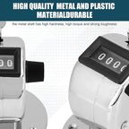 4-Digit Number Click Counter, Manual Handheld Pitch Counter, One Hand Metal Tally Counter Digital Counting for Coaching Knitting Lap Fishing Golf Row