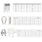 1/8 Inch Stainless Steel Wire Rope Cable Kit,100 ft Length 1/8“ Wire Cable 7x7 Strands with Sleeves, Thimbles, Clips, for Climbing Plants, Deck Railing, Fencing, Outdoor Hanging