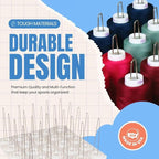 ArtBin 6901AB Cone Thread Tray, Sewing & Embroidery Serger Cone Thread Spool Assortment Organizer, Super Satchel System Accessory, Up To 25 Traditional Spools or Up To 50 Mini Spools, White