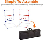 Amazon Basics Ladder Toss Game Set, Red/Blue