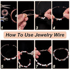 BENECREAT 19.6 Feet 22 Gauge Half Round Copper Wire, 1.6mm Wide Bare Copper Beading Wire Jewelery Making Wire for Earring Necklace Jewelry Making, Crafts Making Supplies