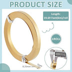 BENECREAT 19.7 Ft 30Gauge Brass Flat Bezel Wire, 5mm Wide Flat Jewelry Craft Wire for DIY Jewelry Craft Making Gem Wrapping