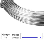 18 Gauge Aluminum Craft Wire, 1mm 33Yards Floral Craft Wire Bendable Wire for Jewelry Making, Garden, Sculpting, Floral & Wreath Crafts, Silver