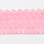 10mm 36pcs Natural Light Pink Chalcedony Stone Beads for Jewelry Making Energy Healing Power Stone DIY Bracelet Necklace Accessories 15" (10mm, Light Pink Chalcedony)
