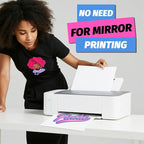 Lovein Pinkie Iron on Heat Transfer Paper for Dark T Shirts (20 Sheets 8.5x11", Dark Plus) Printable HTV Heat Transfer Vinyl for Inkjet & Laserjet Printer Iron on Transefers Paper for Dark Fabric