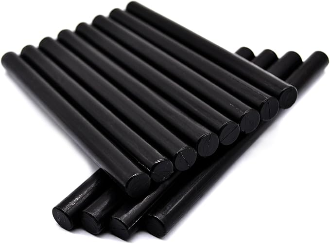 Black Large Sealing Wax Sticks for Hot Melting Glue Gun - Pack of 12 - Homemade Wax Seals for Thanks Card Envelope, Event Party Invitation, Hallowen Decors