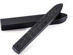 Yoption 12 Pcs Sealing Wax Sticks with Wicks, Antique Black Totem Fire Manuscript Seal Wax for Wax Seal Stamp (Black)