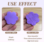 Embossing Folders Clay Stamps for Polymer Clay Earrings Making Embossing Tool Geometric Textured Flower Pottery Stamps Polymer Clay Roller Clay Texture Sheets (9PCS)